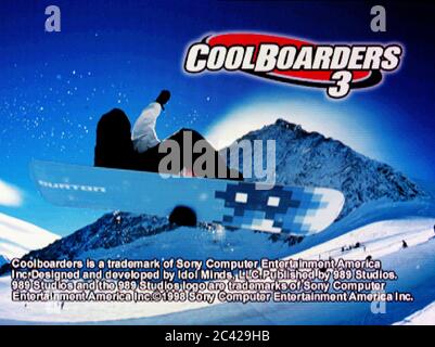 Cool Boarders 3 - Sony Playstation 1 PS1 PSX - Editorial use only Stock Photo