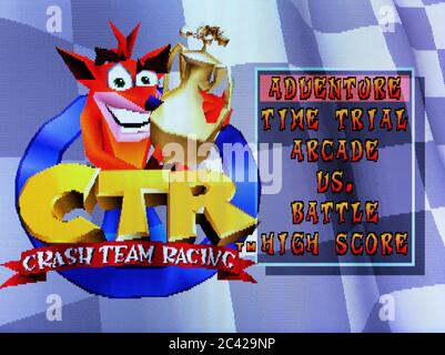 Crash Team Racing - Sony Playstation 1 PS1 PSX - Editorial use only Stock Photo