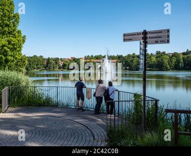 Bad Salzunger Burgsee in Thuringia Stock Photo