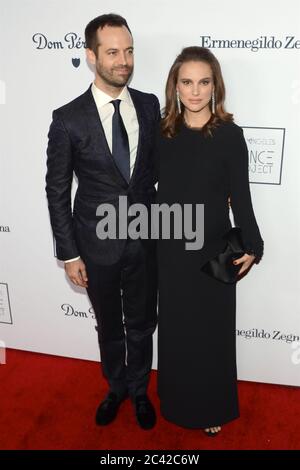 December 10, 2016: Benjamin Millepied and Natalie Portman attend the L.A. Dance Project's Annual Gala held at The Theatre at Ace Hotel. (Credit Image: © Billy Bennight/ZUMA Wire) Stock Photo
