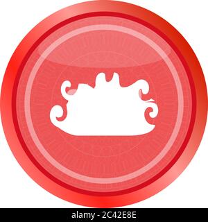 cloud button, web icon isolated on white Stock Photo