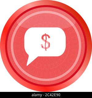 web icon cloud with dollars sign . Trendy flat style sign isolated on white background Stock Photo