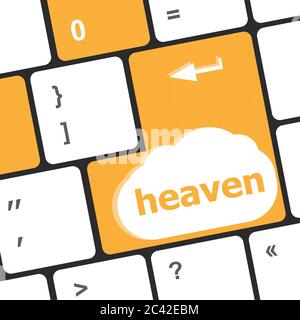 Heaven button on the laptop keyboard keys Stock Photo