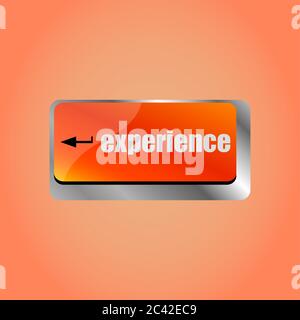 experience word on computer keyboard enter key Stock Photo