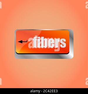 enter keyboard key button with fibers word on it Stock Photo