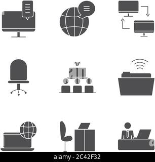 pictogram businessman and global sphere icon over white background ...