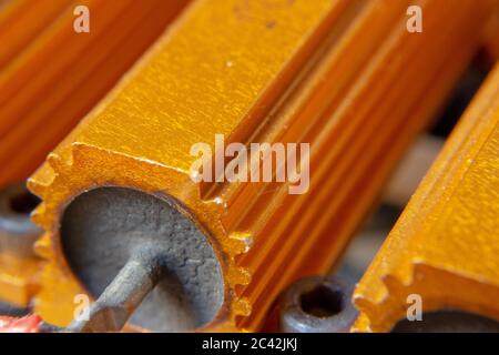 Aluminum case, high power, head sink resistor Stock Photo