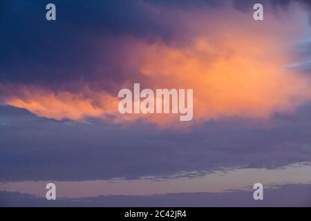 Clouds over San Jose del Cabo at sunset, BCS, Mexico Stock Photo