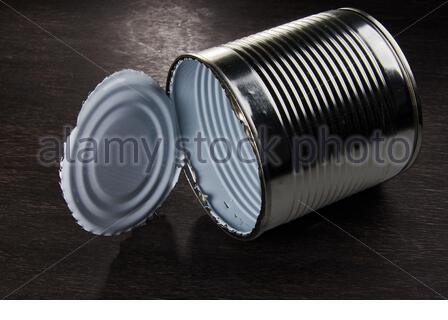 Download A Large Empty Food Tin Can Has Been Opened And Is Laying Down Photographed On White Used For Storing Vegetables And Fruit Stock Photo Alamy PSD Mockup Templates