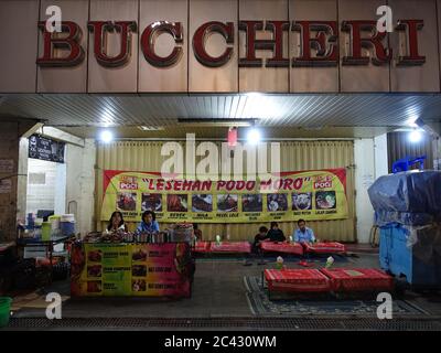 Yogyakarta Indonesia - street food restaurant in Malioboro street Stock Photo