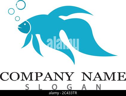 fighting fish logo vector Stock Vector Image & Art - Alamy