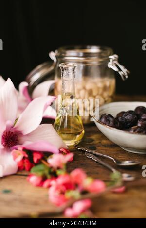 Homemade Vegan Strawberry Flan Recipe Stock Photo