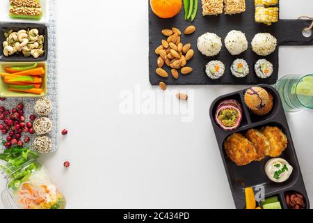 Three Lunch Ideas Stock Photo