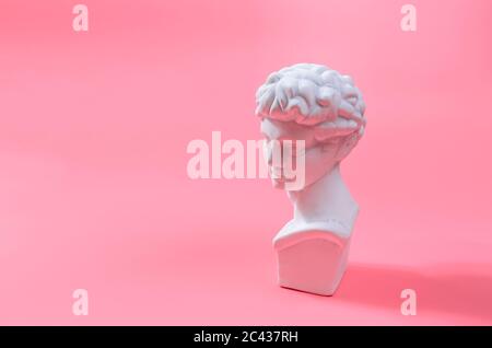 Pink background of David sculpture Giuliano de' Medici Stock Photo