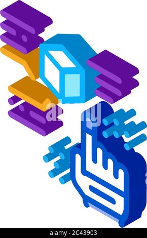 function parsing isometric icon vector illustration Stock Vector