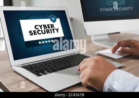 CYBER SECURITY Business, technology,FirewallAntivirus Alert Protection Security and Cyber Security Firewall Stock Photo