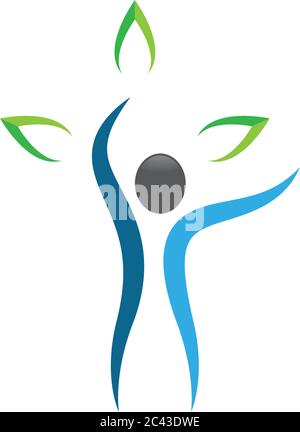 Healthy life logo template vector icon illustration design Stock Vector