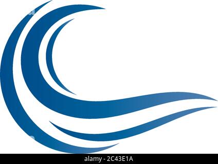 Water wave logo vector icon illustration design Stock Vector