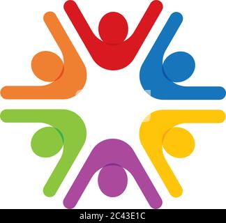 Adoption and community care logo template vector icon illustration design Stock Vector