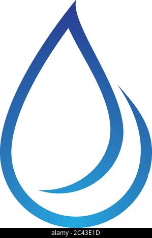 Water drop logo template vector icon illustration design Stock Vector