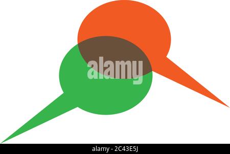 Speech bubble logo template vector icon illustration design Stock Vector