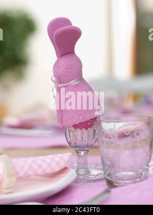 Laid Easter table, Munich, Bavaria, Germany Stock Photo