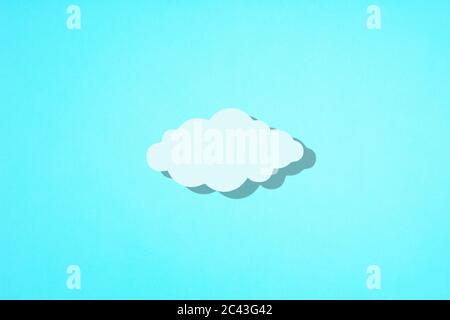 a cloud made of paper. Minimal concept art. Stock Photo