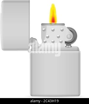 Lighter on a white background. Vector illustration. Stock Vector