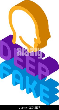 deepfake human face icon vector outline illustration Stock Vector Image ...
