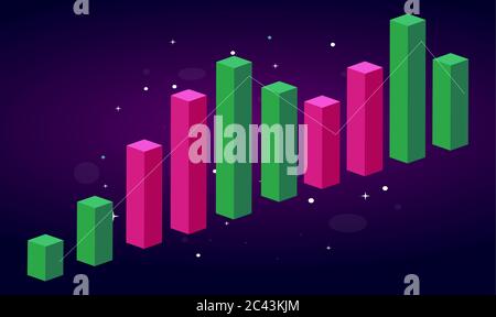 business infographic display is on abstract background Stock Vector