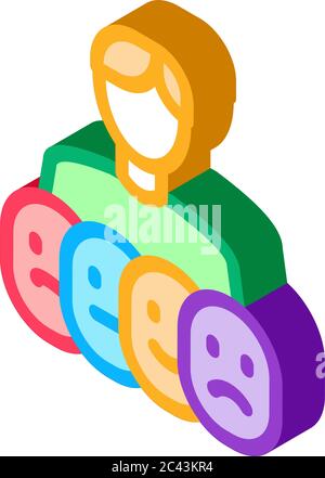 human deepfake many faces icon vector outline illustration Stock Vector ...