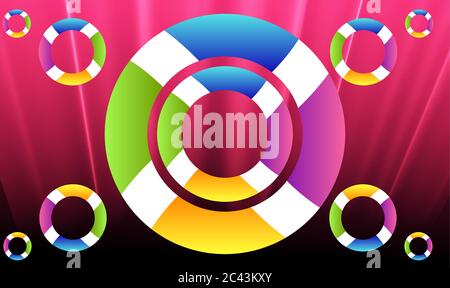 digital textile design of rainbow art on abstract background Stock Vector