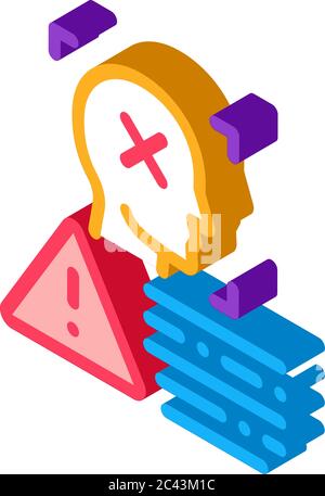 deepfake human profile icon vector outline illustration Stock Vector ...