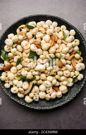 Healthy Phool Makhana Chiwda is a quick and easy snack food Stock Photo