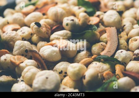 Healthy Phool Makhana Chiwda is a quick and easy snack food Stock Photo