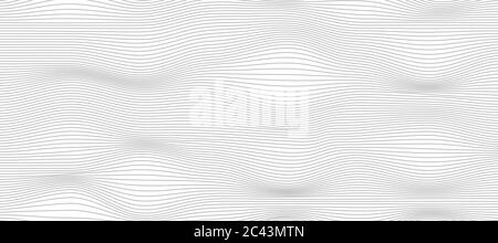 Surface with distorted lines, abstract digital background. Technology pattern for web design. Vector illustration Stock Vector