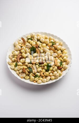 Healthy Phool Makhana Chiwda is a quick and easy snack food Stock Photo