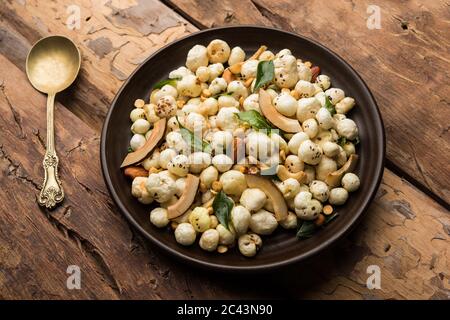 Healthy Phool Makhana Chiwda is a quick and easy snack food Stock Photo