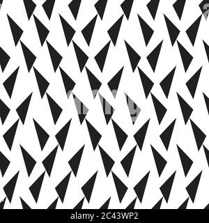 Seamless pattern with oblique black triangles Stock Vector
