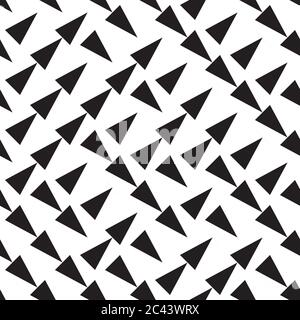 Seamless pattern with oblique black triangles Stock Vector