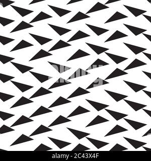 Seamless pattern with oblique black triangles Stock Vector