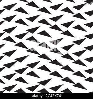 Seamless pattern with oblique black triangles Stock Vector