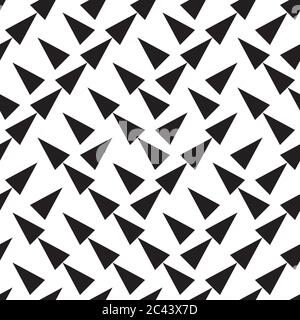 Seamless pattern with oblique black triangles Stock Vector