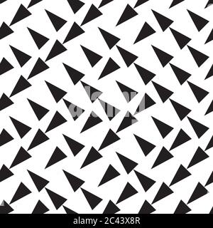 Seamless pattern with oblique black triangles Stock Vector