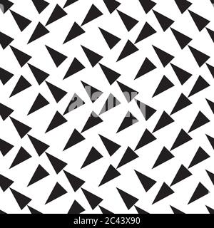 Seamless pattern with oblique black triangles Stock Vector