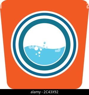 Laundry logo vector icon design Stock Vector