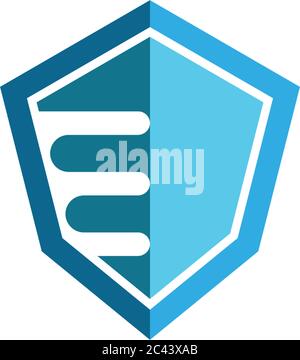 Shield logo template vector icon illustration design Stock Vector