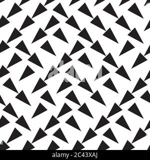 Seamless pattern with oblique black triangles Stock Vector