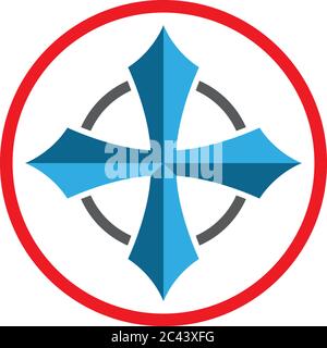 Compass Logo Template vector icon illustration design Stock Vector