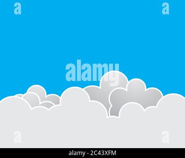Blue sky with cloud vector icon illustration design Stock Vector